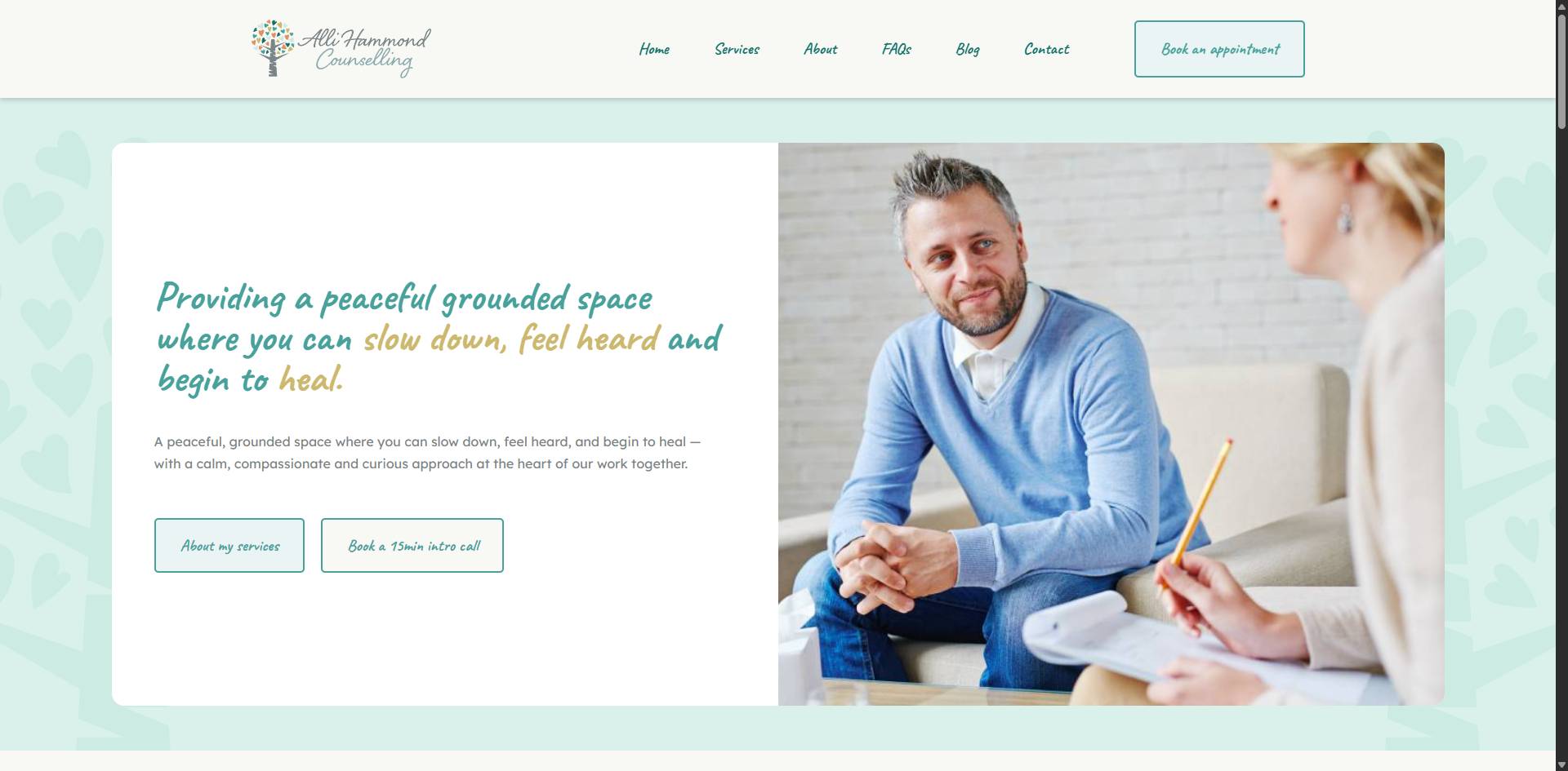 Alli Hammond Counselling homepage placeholder