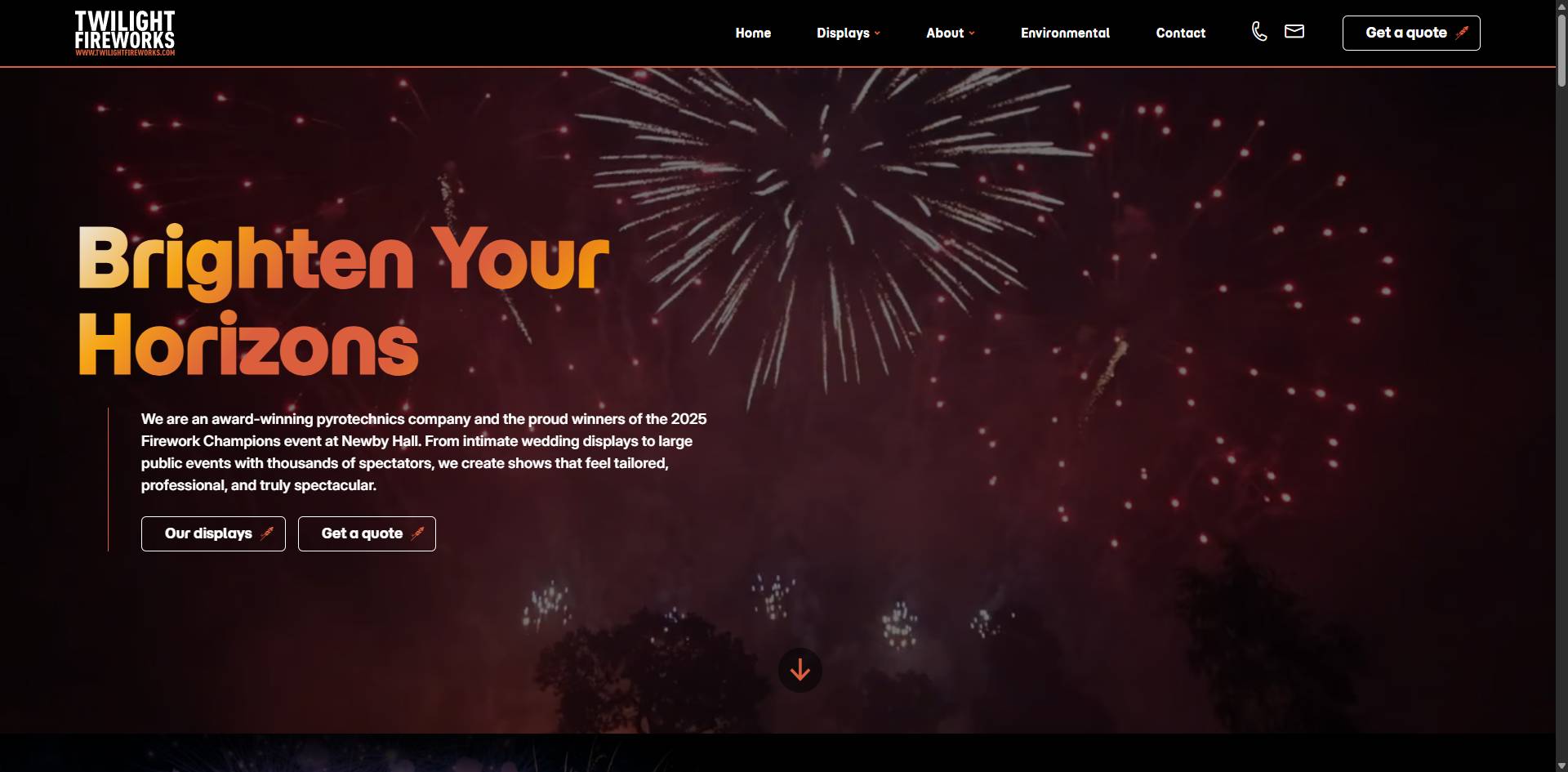 Twilight Fireworks homepage placeholder